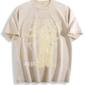 Ego Death Lust Anime Vintage Washed T-Shirt - Beige