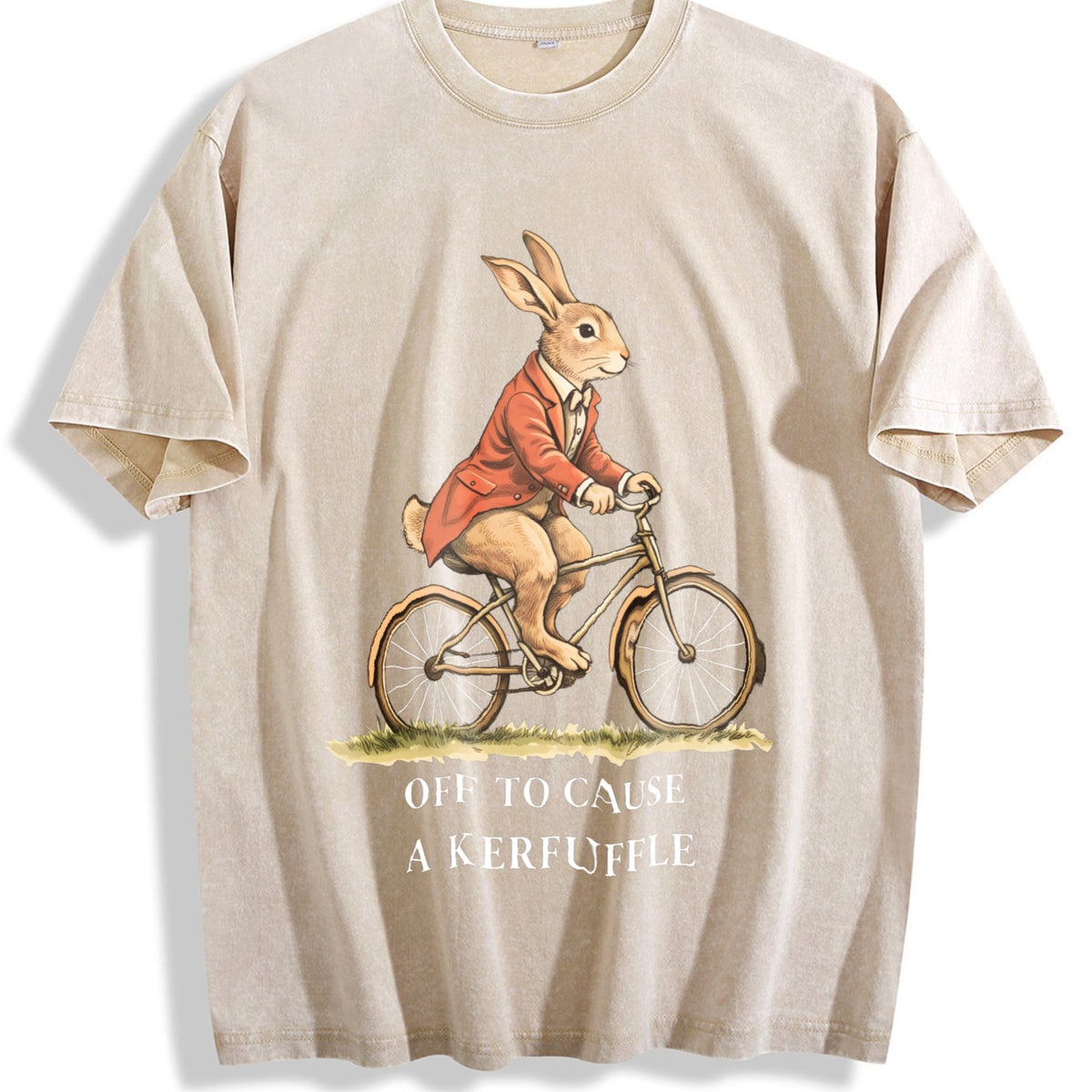 Rabbit Vintage Washed T-Shirt - Beige