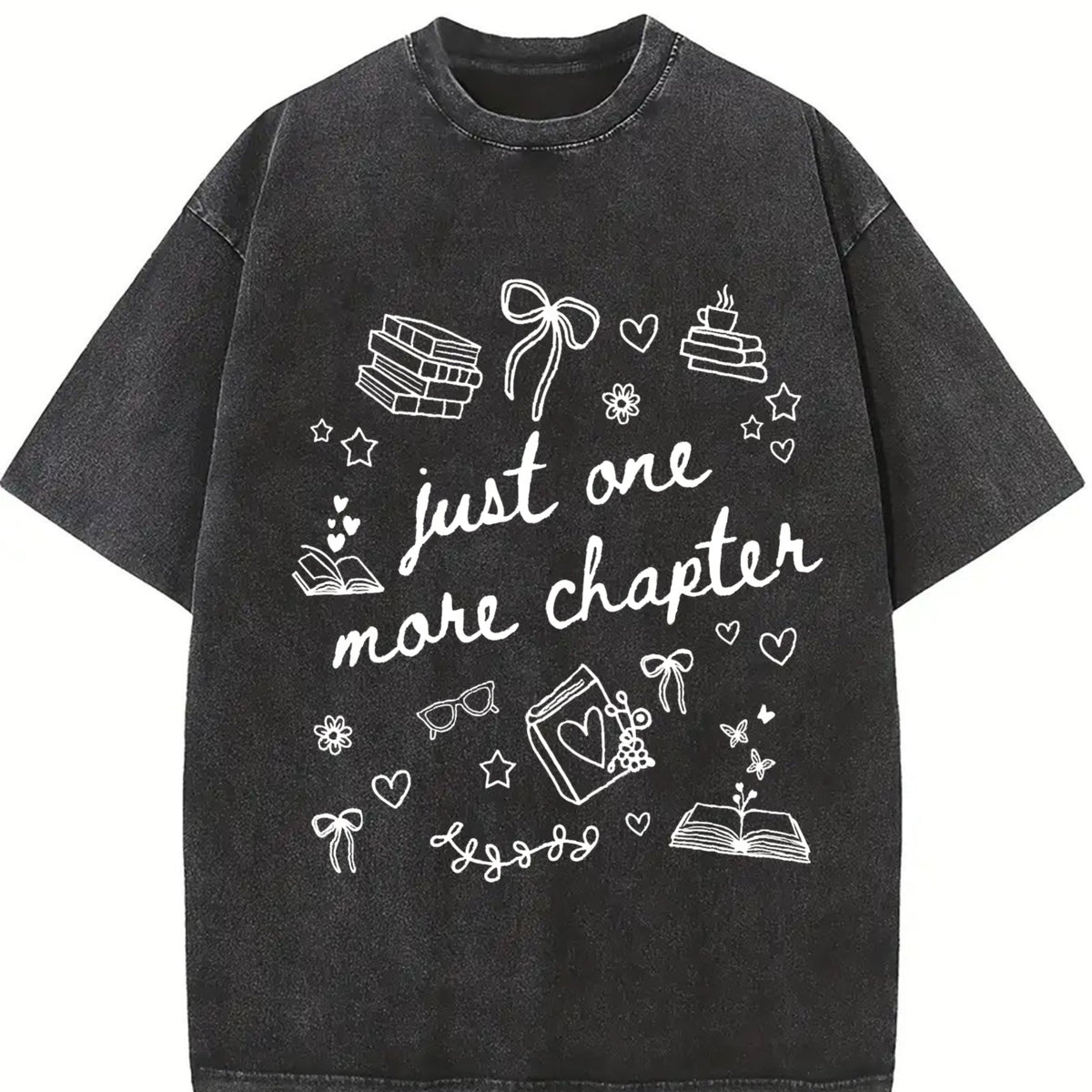 Just One More Chapter Tshirt, Bookish Merch Book Lover Shirt, Bookish Girly Tee, Reading Shirt, Reader T-Shirt, Cute Book TShirt