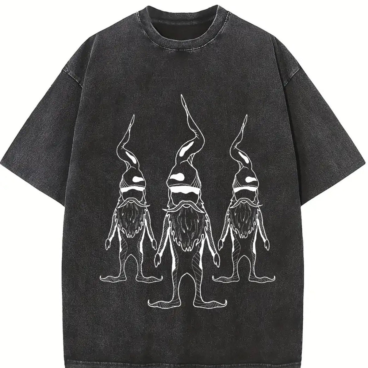 1800s Christmas Elf Cool Vintage Washed T-Shirt - product view