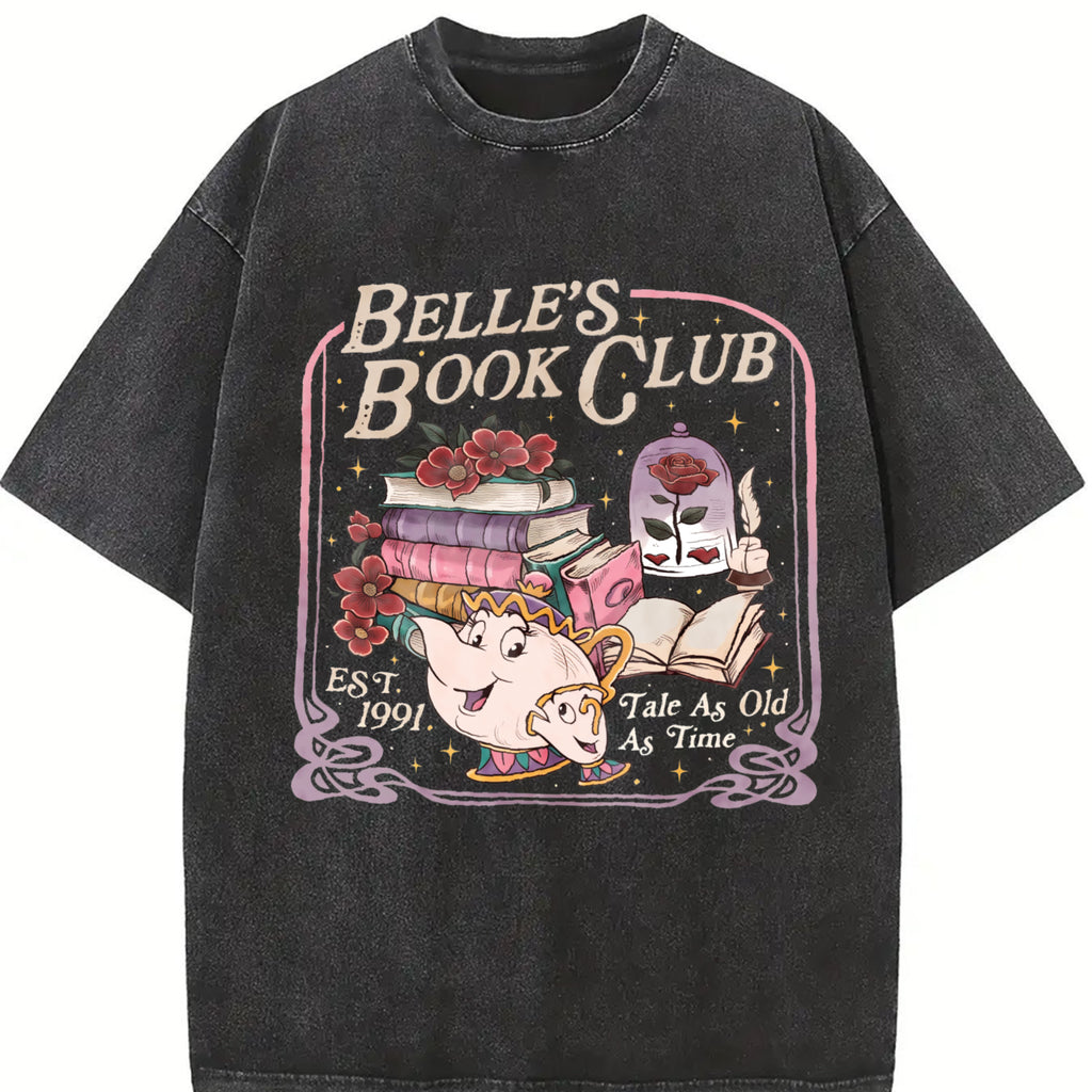 Belle Book Club Comfort Colors Shirt, Tale As Old As Time Belle Book Cafe Shirt, Book Lover Gift