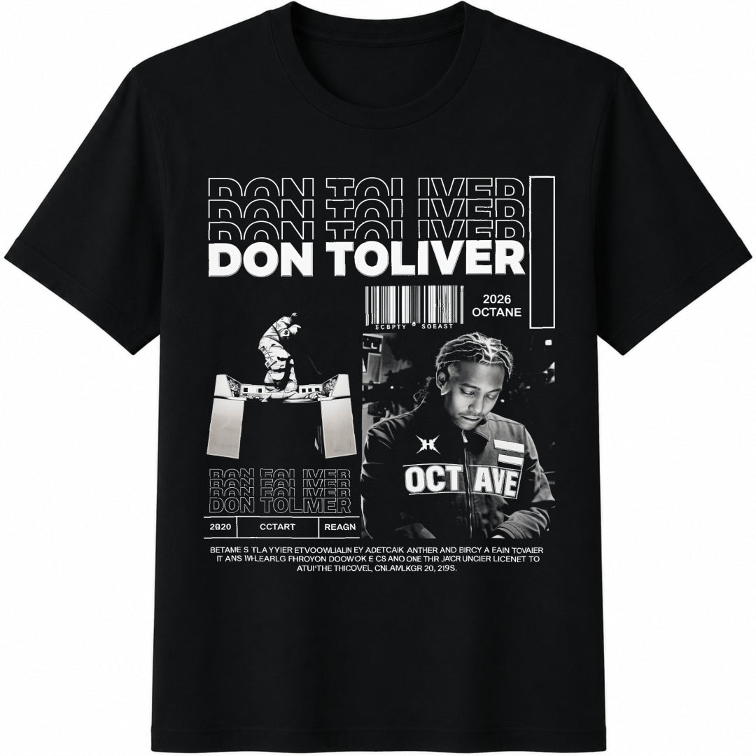 Don Toliver Octane Cotton T-Shirt - Black