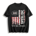 250th America Anniversary Cotton T-Shirt - Black