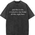 Comfort Colors And This Is Why I Wanted To Stay Home All This Right Here T-Shirt, Shirt for Women - Classic Fit, Trendy T-shirt, Casual Letter Print T-shirt, Women's Letter Print Short Sleeve Tee Top Womenswear