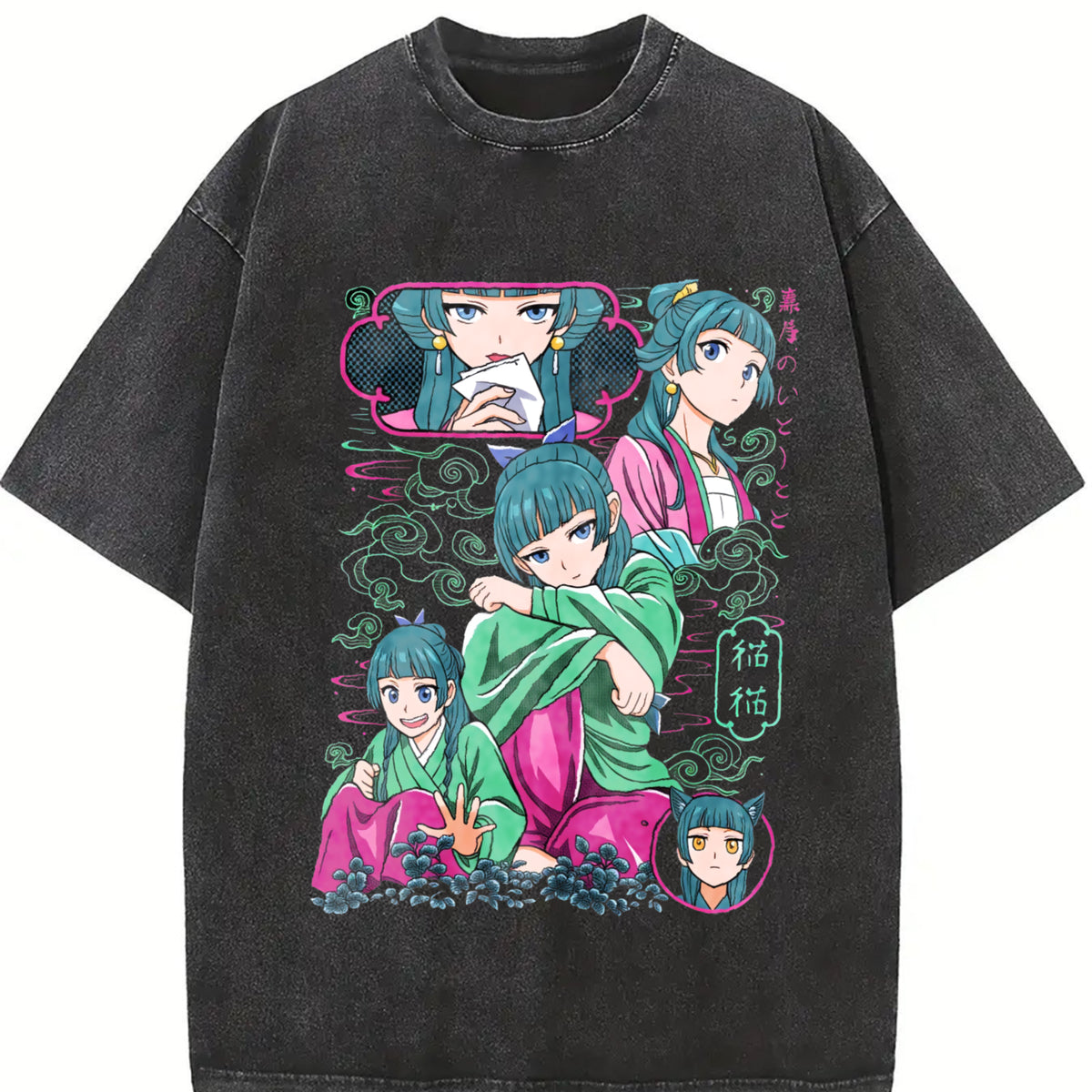valentine shirts Anime The Apothecary Diaries Maomao Kawaii Printed T Shirt Men Women Cotton T-shirts Vintage Washed Tshirt Harajuku Male Tops