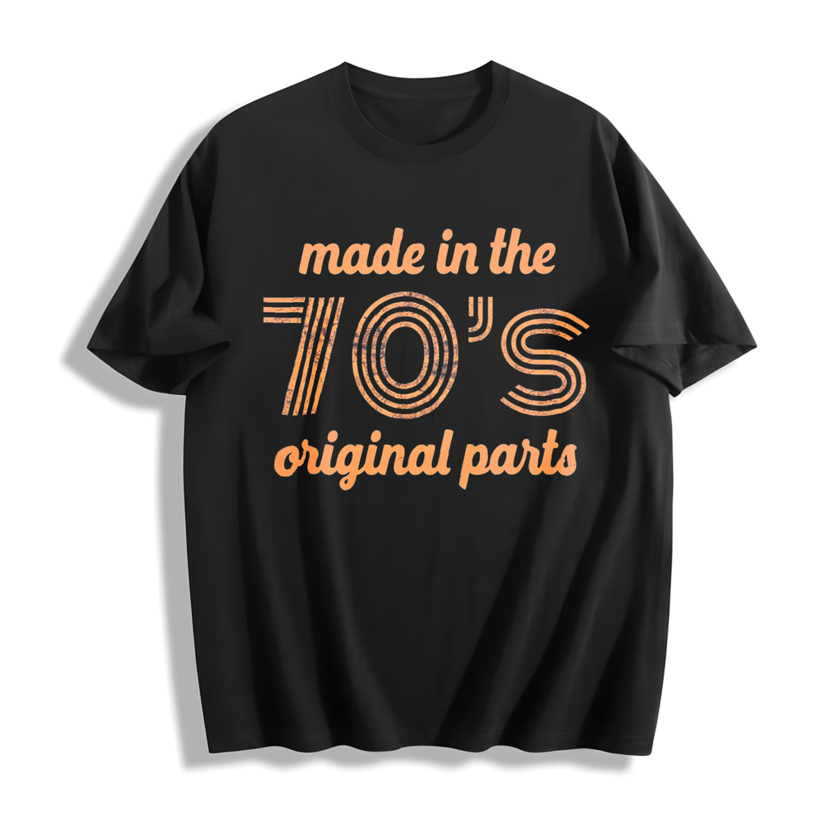 Made In The 70s Original Parts Funny Age Birthday Decade Funny Cotton T-Shirt - Black