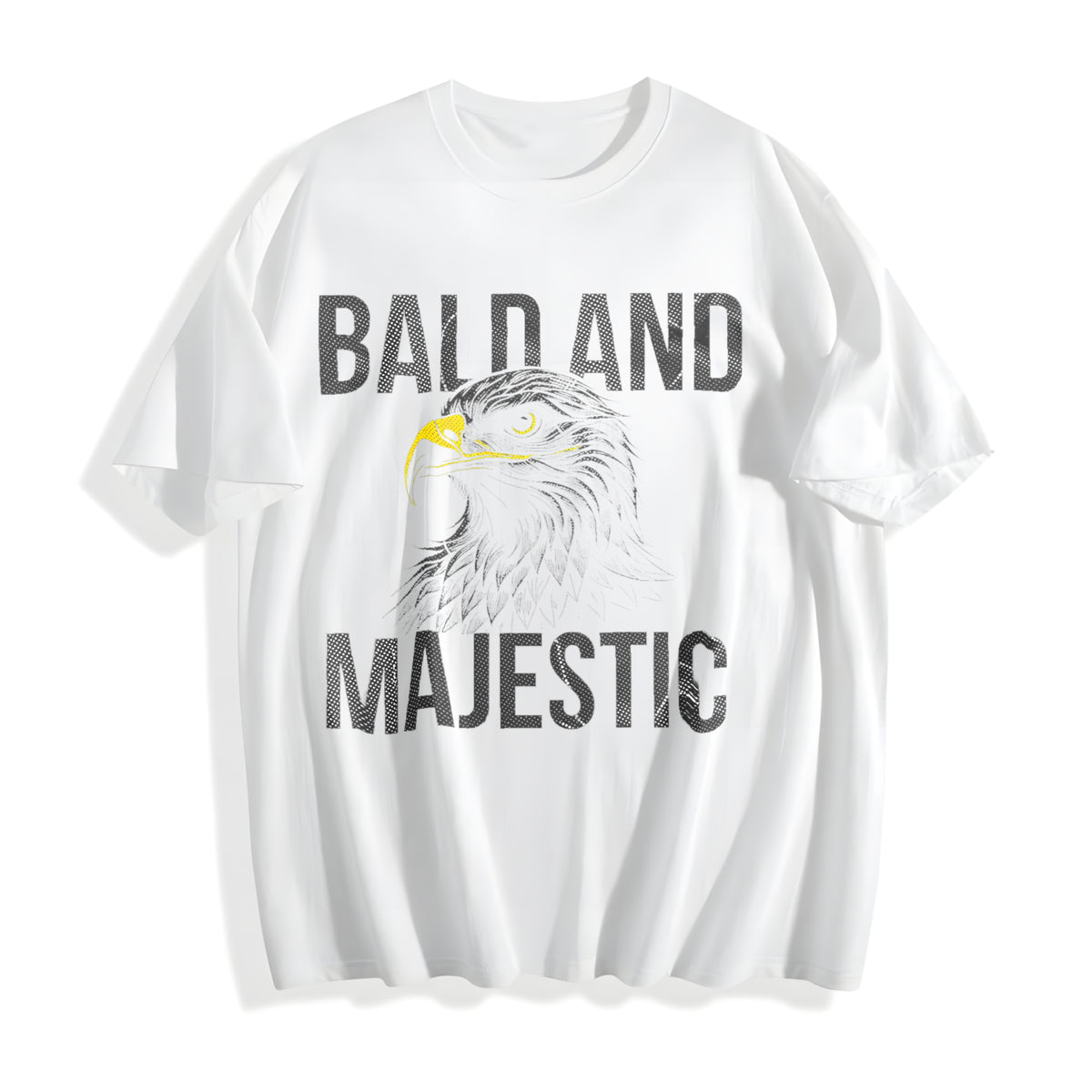 Funny Bald And Majestic Sarcastic Eagle Novelty For Funny Cool Cotton T-Shirt - product view