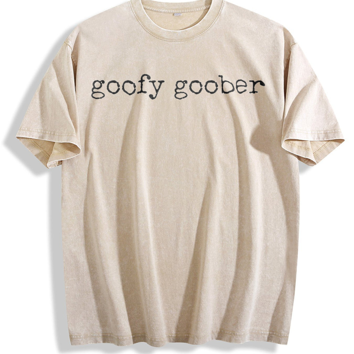 Goofy Goober Vintage Washed T-Shirt - Beige