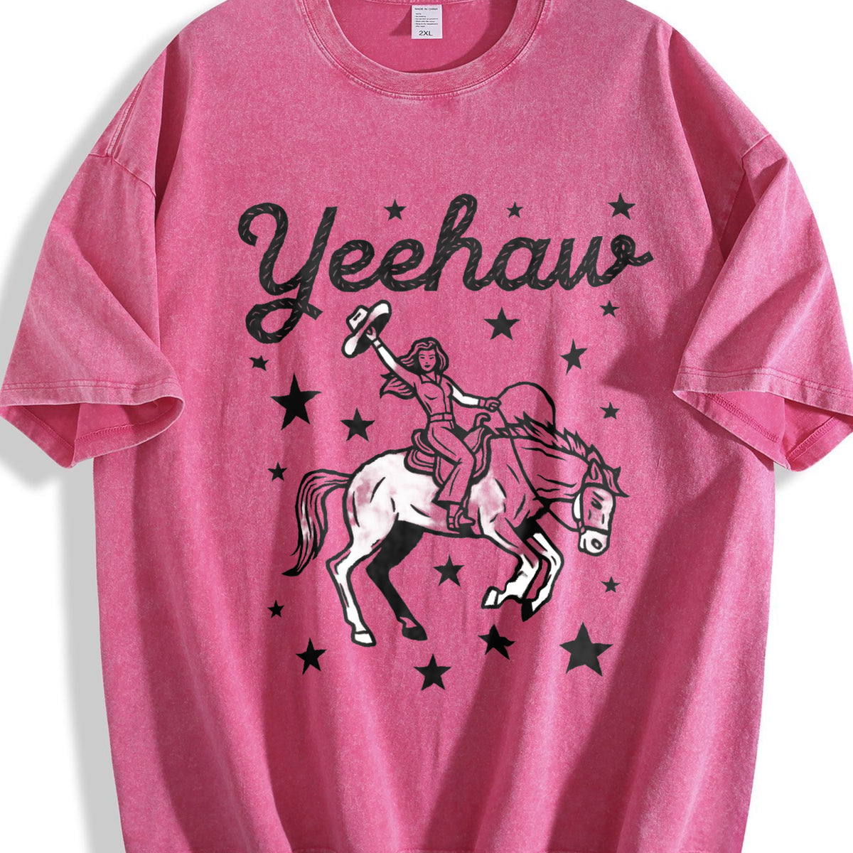 Yeehaw Cowgirl Rodeo Vintage Washed T-Shirt - product view