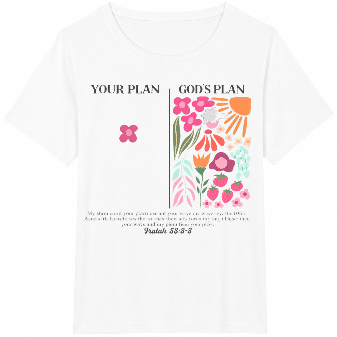 Thermal Transfer God's Plan Spring Autumn Cotton T-Shirt - product view