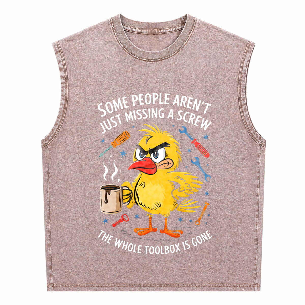 Some People Aren't Just Missing A Screw Men's Washed Tank Top - product view
