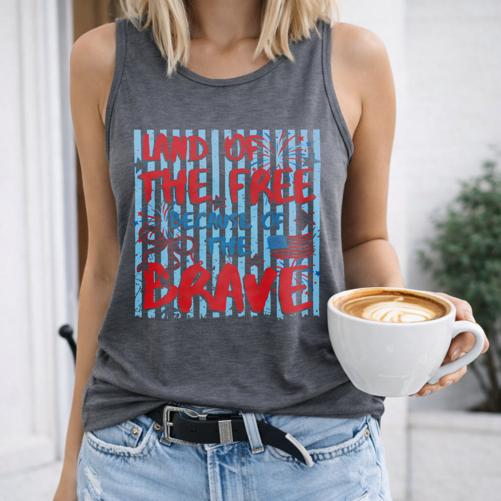Land Of The Free Because Of The Brave Women's Tank Top - product view
