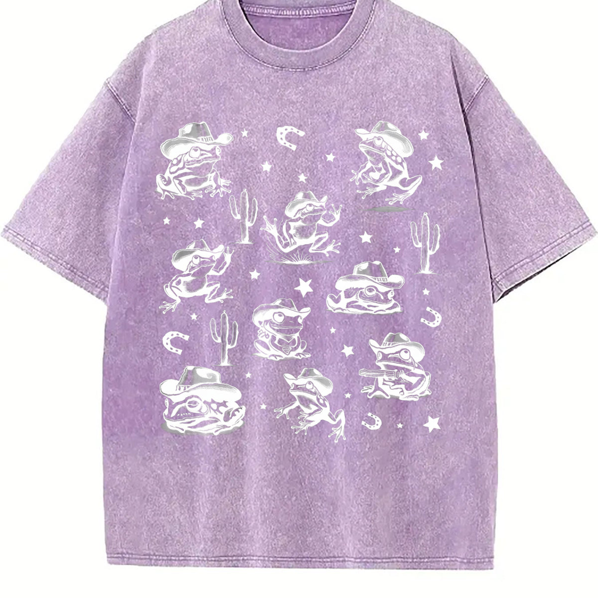 Cowboy Frogs Western Cowboy Vintage Washed T-Shirt - product view