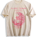 Black Sleep Token Band Vintage Washed T-Shirt - Beige