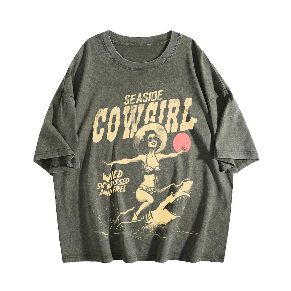 Seaside Cowgirl Vintage Washed T-Shirt - product view