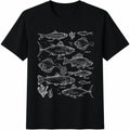 Ocean Fish Cotton T-Shirt - Black