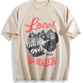 Local Egg Dealer Funny Chicken 90s Vintage Washed T-Shirt - Beige