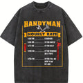 Handyman Hourly Rate Gift For Handyman Dad T-Shirt  Black-Hoodie-front Black-Sweatshirt-front