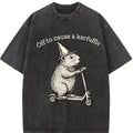 Off To Cause A Kerfuffle Comfort Colors Shirt Funny Groundhog Scooter Tshirt Silly Animal Mental Health Tee Adult Humor Sarcastic T-Shirt