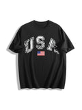 USA Cotton T-Shirt - Black