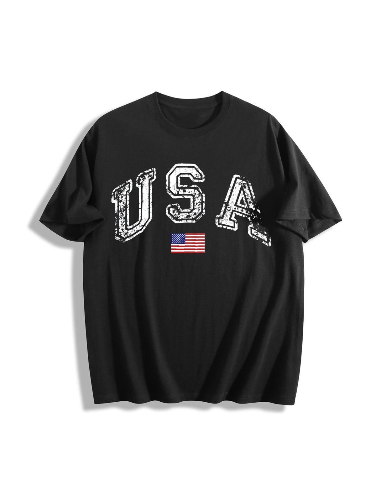 USA Cotton T-Shirt - Black