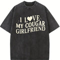 Comfort Colors I Love My Cougar Girlfriend Shirt, Boyfriend Gift, I Love My Girlfriend Tee, I Heart My Cougar Shirt, Couple Valentines Day Tee