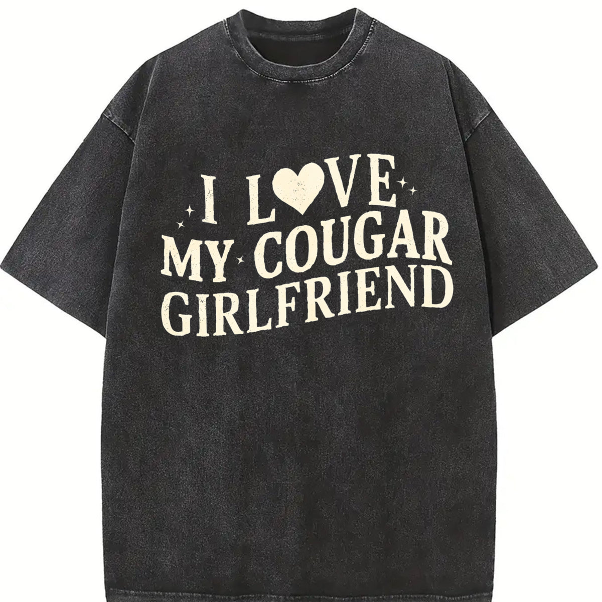 Comfort Colors I Love My Cougar Girlfriend Shirt, Boyfriend Gift, I Love My Girlfriend Tee, I Heart My Cougar Shirt, Couple Valentines Day Tee