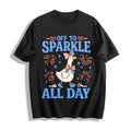 4th Of July Goose Cotton T-Shirt - Black