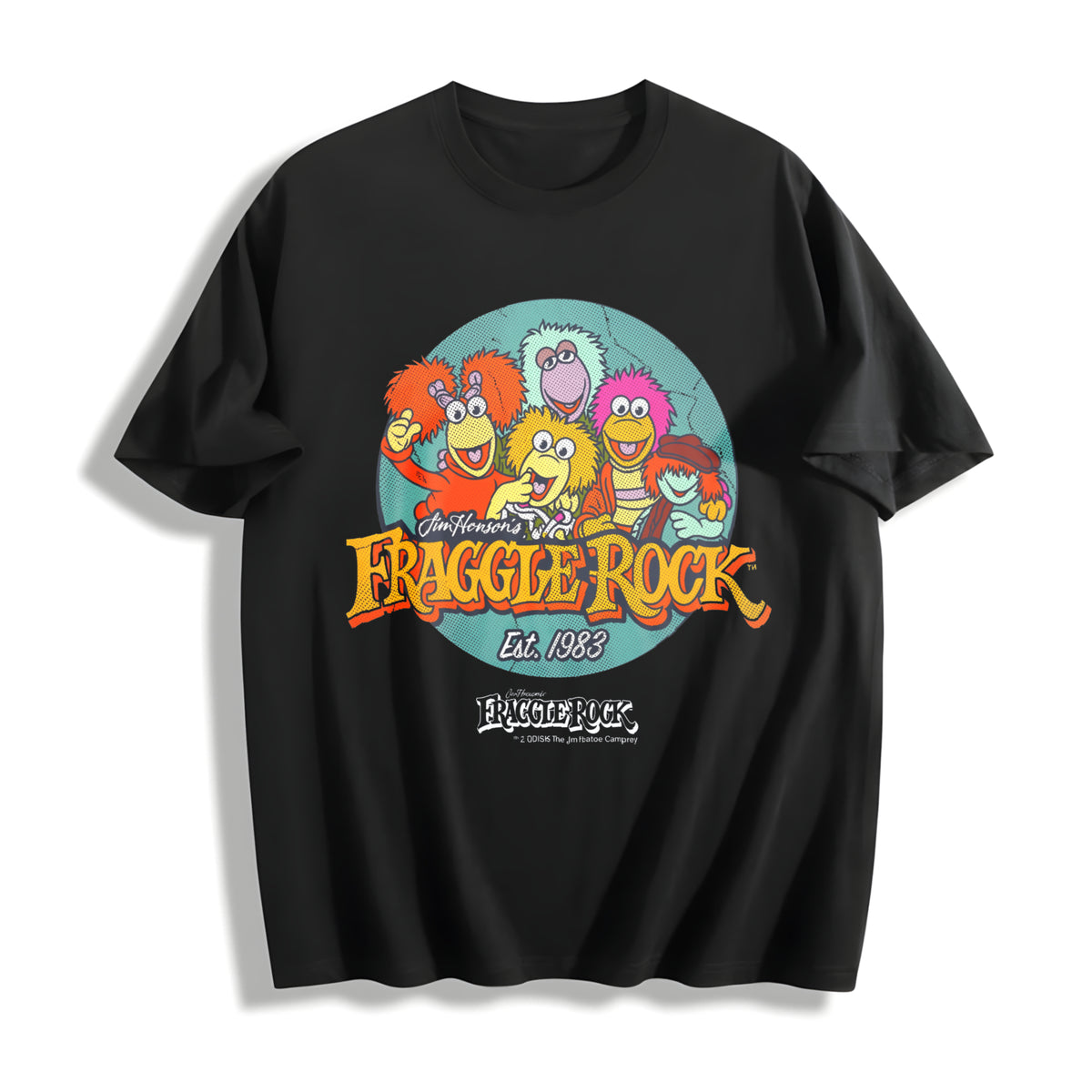 Funny Fraggle Rock Jim Henson's Licensed For Funny Cool Cotton T-Shirt - Black