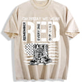 Military Support - US Flag & Red Friday Vintage Washed T-Shirt - Beige
