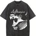 Unisex Deftones Vintage Washed Graphic T-Shirt – Retro Rock Style Tee, Casual Short Sleeve Streetwear Top