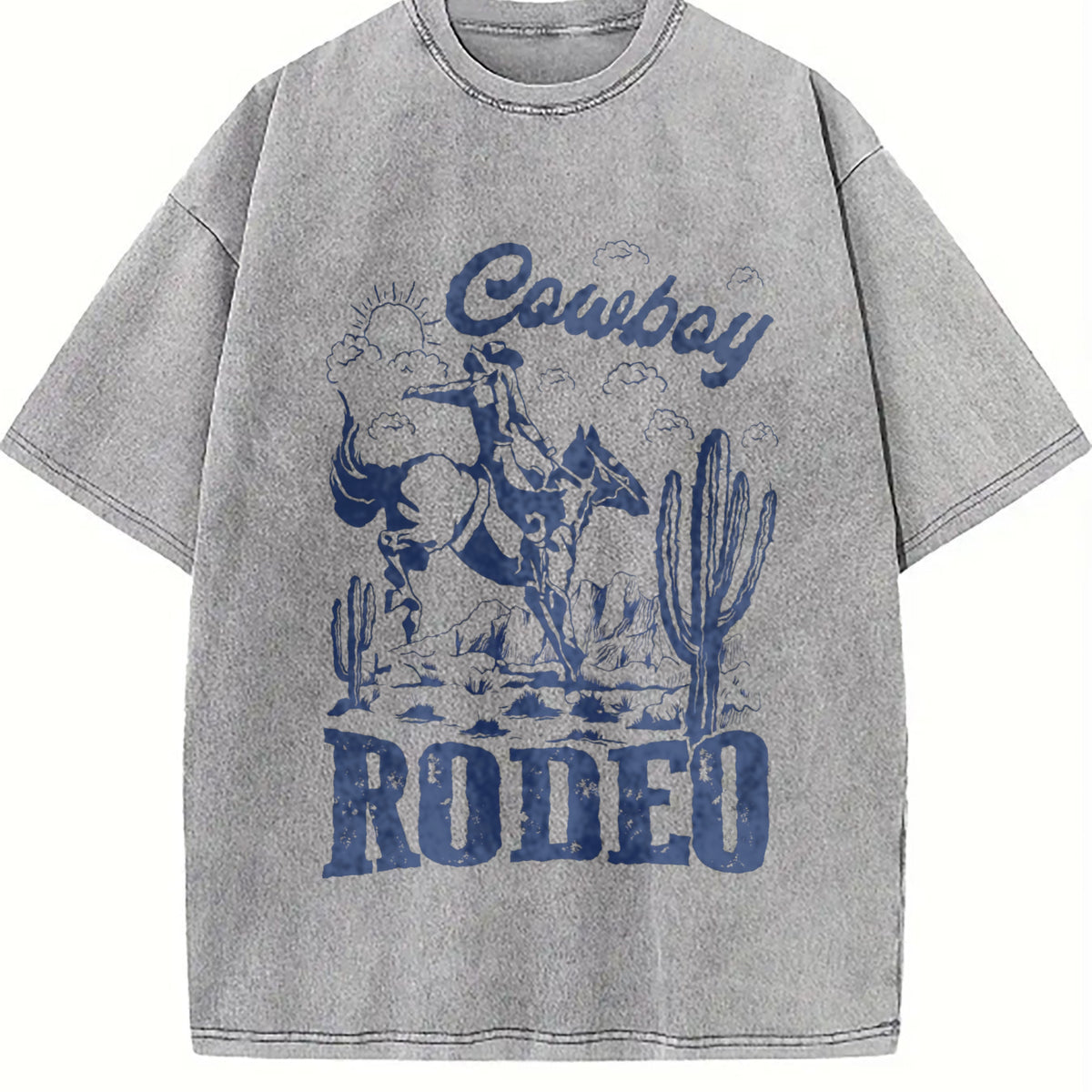 Rodeo 90s Cowboy Vintage Washed T-Shirt - product view