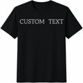 Text Cotton T-Shirt - Black