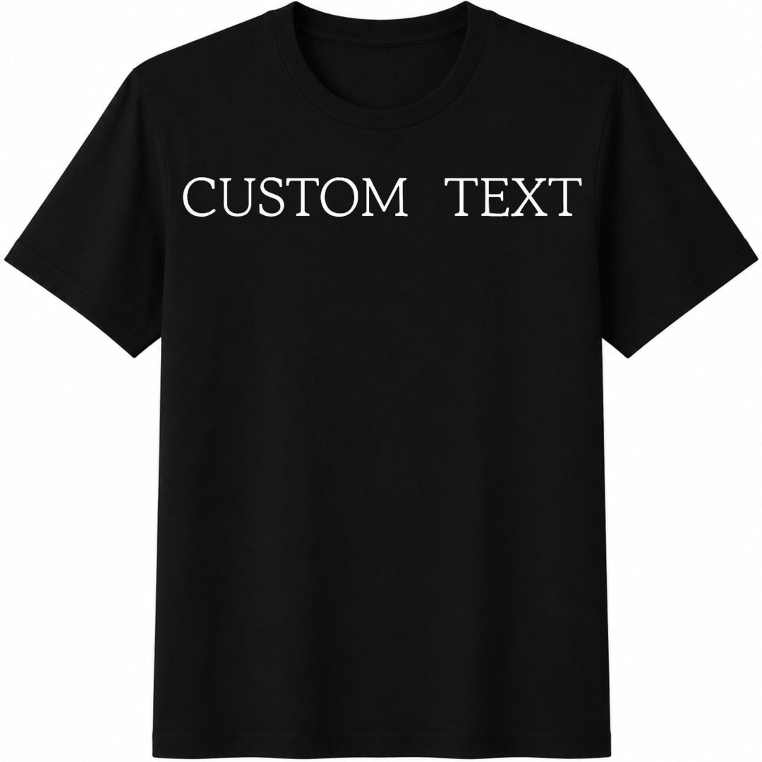Text Cotton T-Shirt - Black