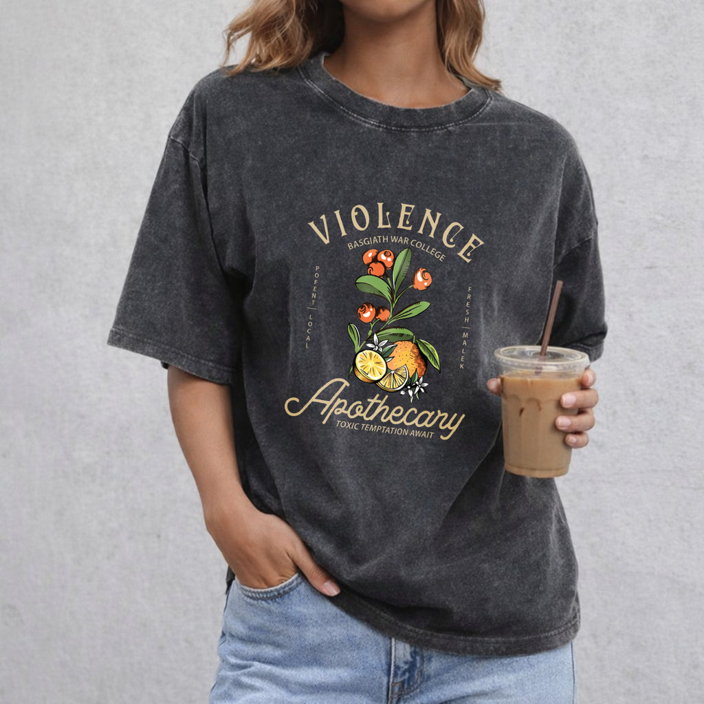 Violet Sorrengail Apothecary Shirt, Basgiath War College Comfort Color Shirt, Gift for Book Lover, Fourth Wing Shirt, Dragon Rider, Basgiath Merch