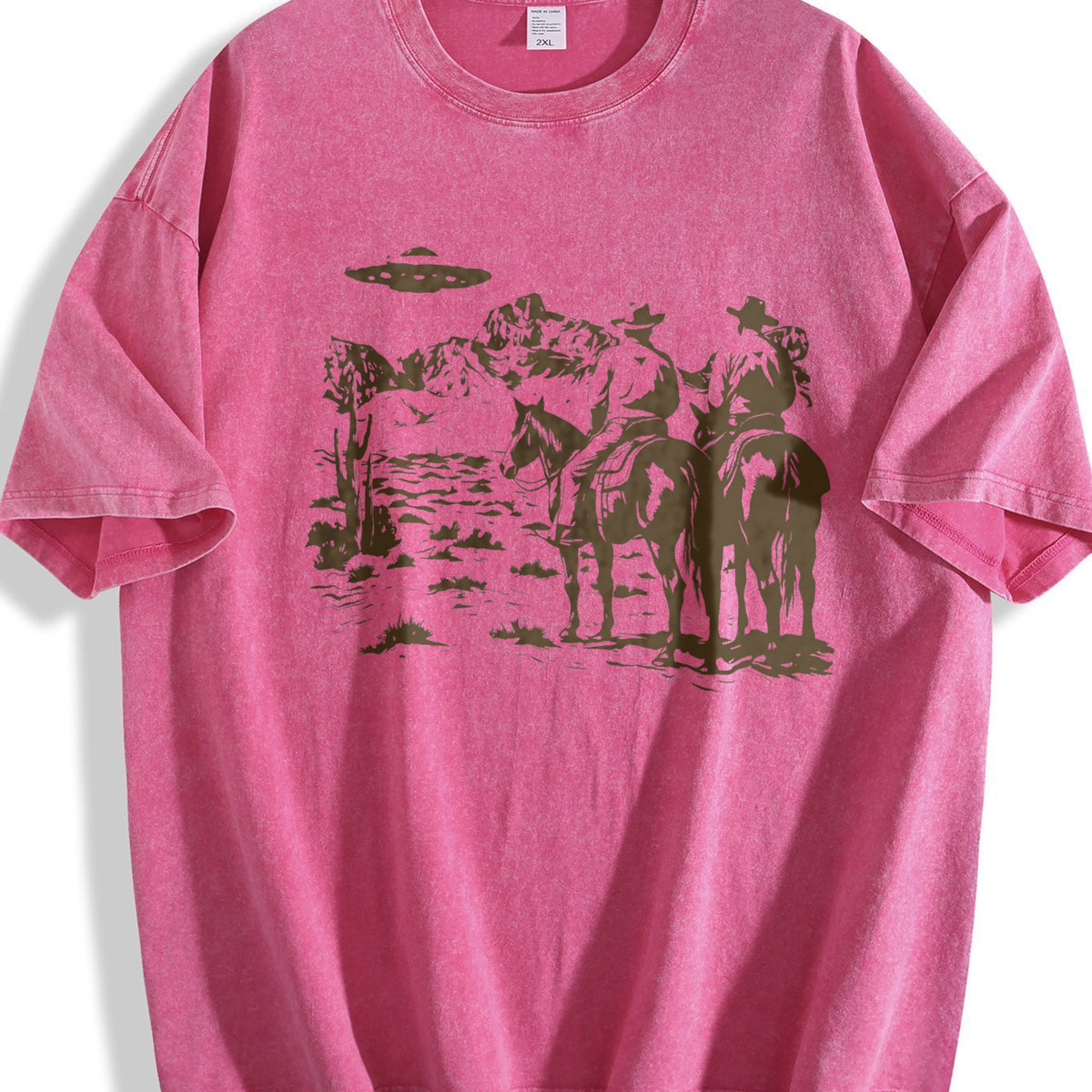 Cowboy UFO 90s Vintage Washed T-Shirt - product view