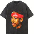 Allen Iverson Retro Vintage 90s Styled Graphic T-Shirt Ball Fan Basketball Legend Tee Casual Classic Cotton Menswear Top Tshirt Streetwear Comfy Day Oversized