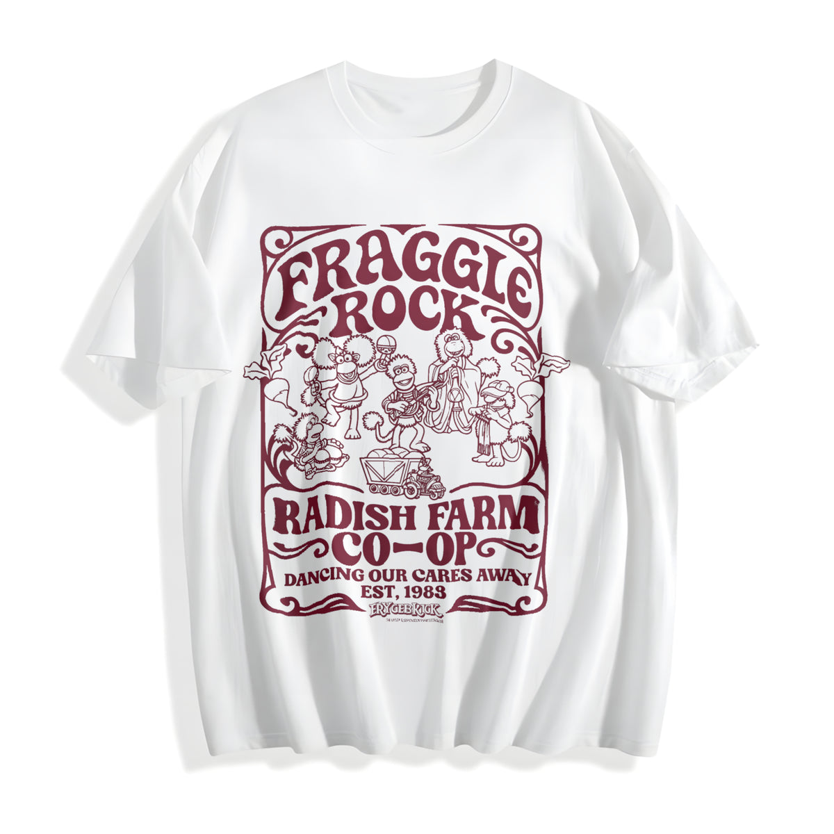 Funny Fraggle Rock For - Cute Jim Henson's Licensed Ladies Cotton T-Shirt - product view