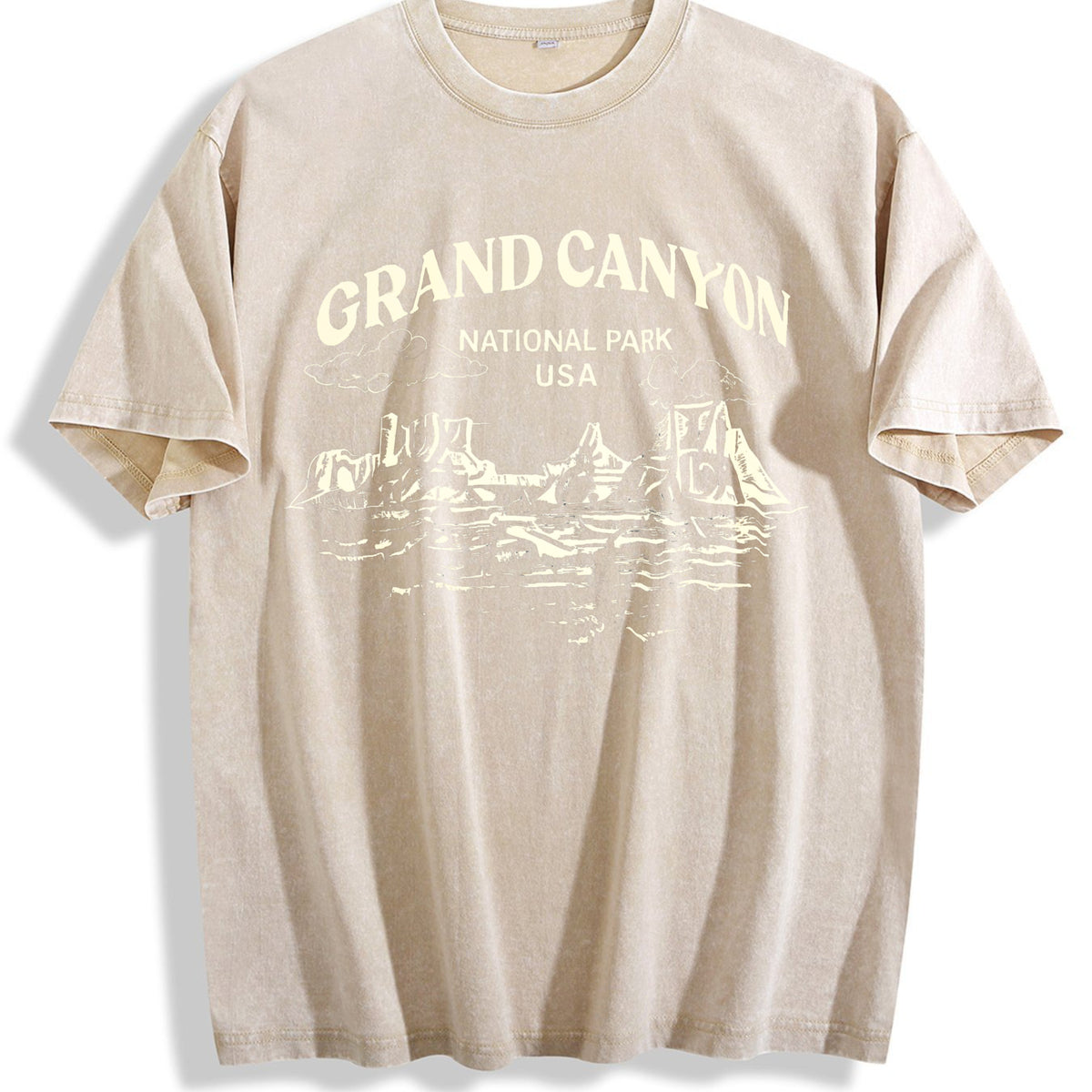 Grand Canyon National Park Vintage Washed T-Shirt - Beige
