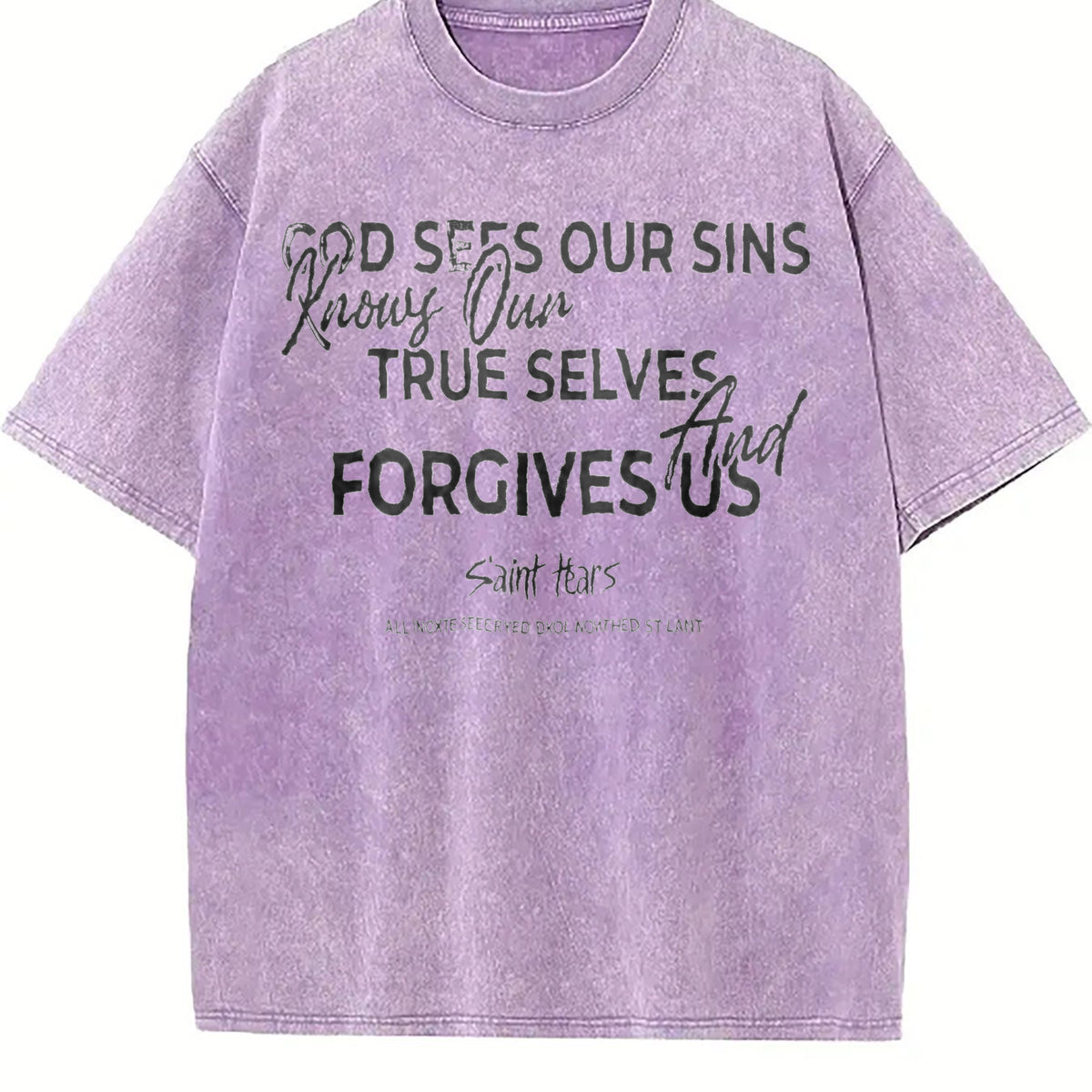 Saint Tears Faith Over Fear Vintage Washed T-Shirt - product view