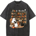 Retro Ghost Reading Books Sweatshirt, Librarian Ghost Halloween, Halloween Teacher Sweatshirt, Halloween Shirt, Boo School Menswear Hoodie Sweaters