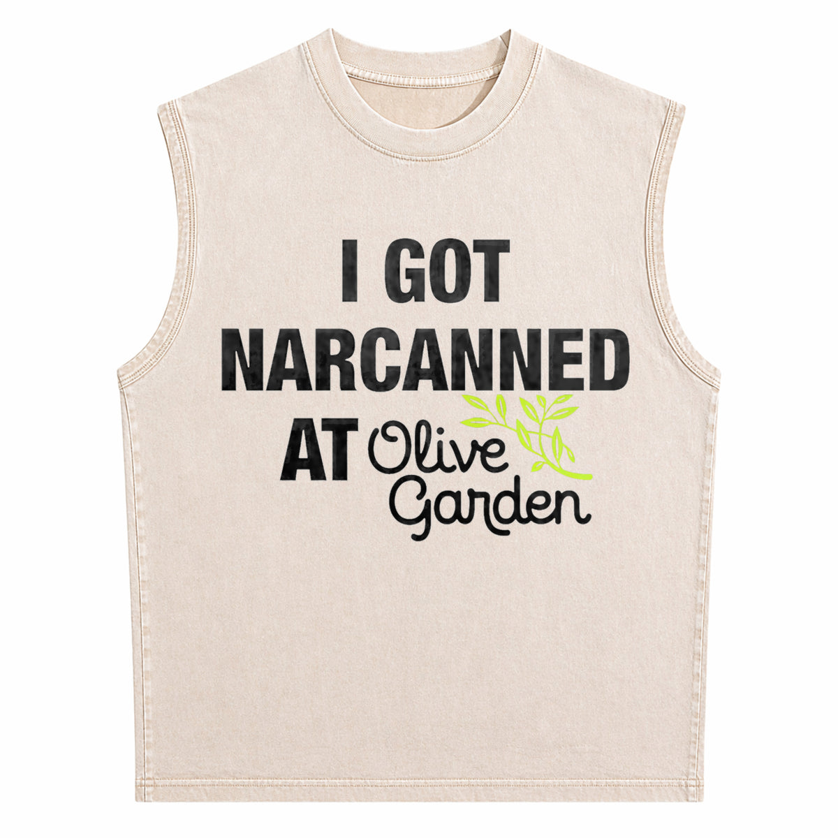 I Got Narcanned At Olive Garden - Funny Men's Washed Tank Top - product view