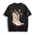 Western Cotton T-Shirt - Black