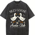 100% Cotton Auntie Aunt Silly Goose Mother’s Day Silly Goose Auntie Club T-Shirt