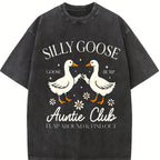 100% Cotton Auntie Aunt Silly Goose Mother’s Day Silly Goose Auntie Club T-Shirt