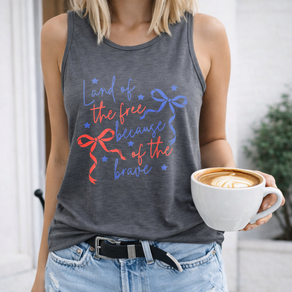 Land Of The Free Because Of The Brave Women's Tank Top - product view