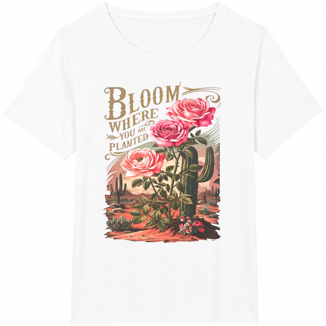 Summer Floral Desert Leisure Cotton T-Shirt - product view