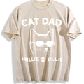Cat Dad Vintage Washed T-Shirt - Beige