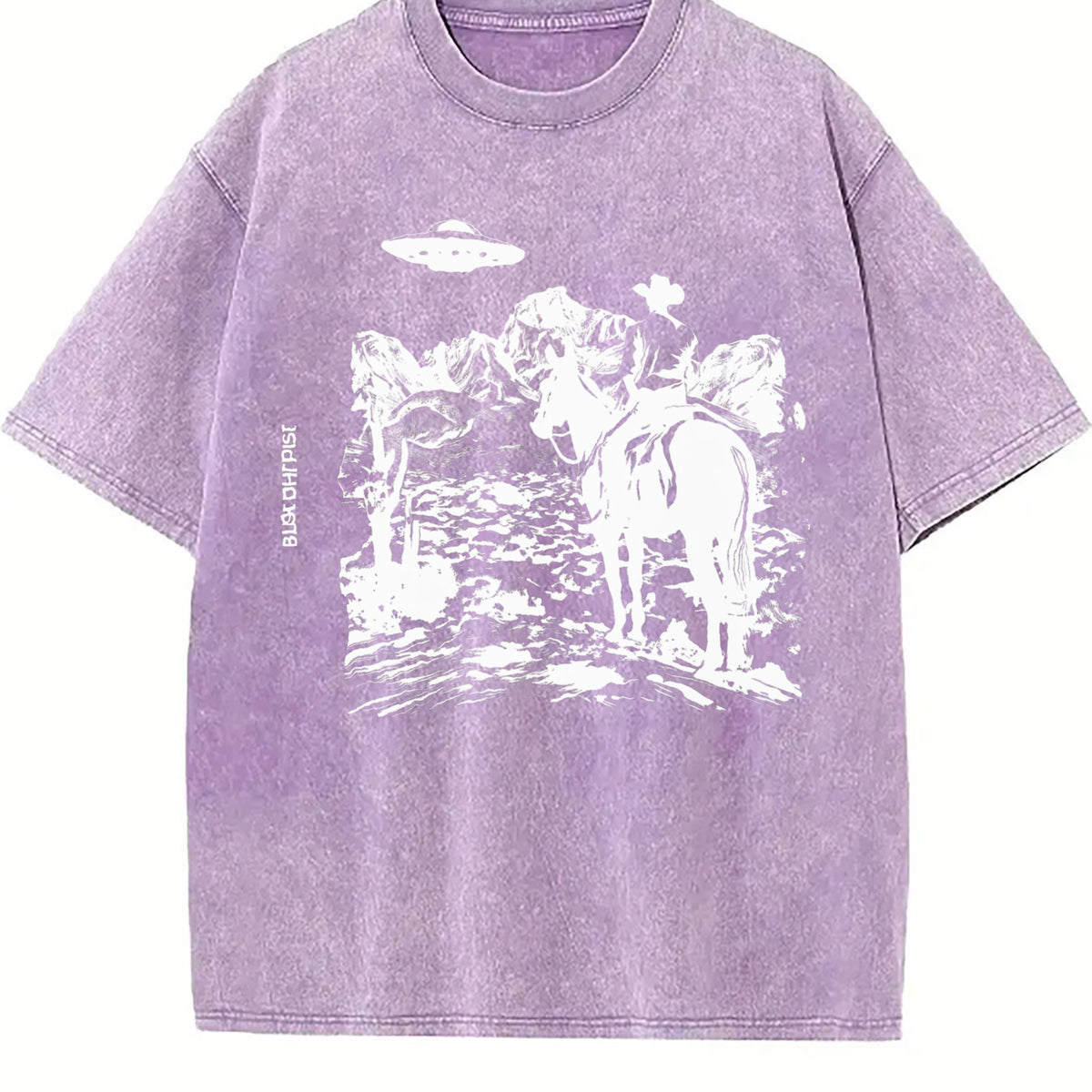 Western Cowboy UFO Vintage Washed T-Shirt - product view