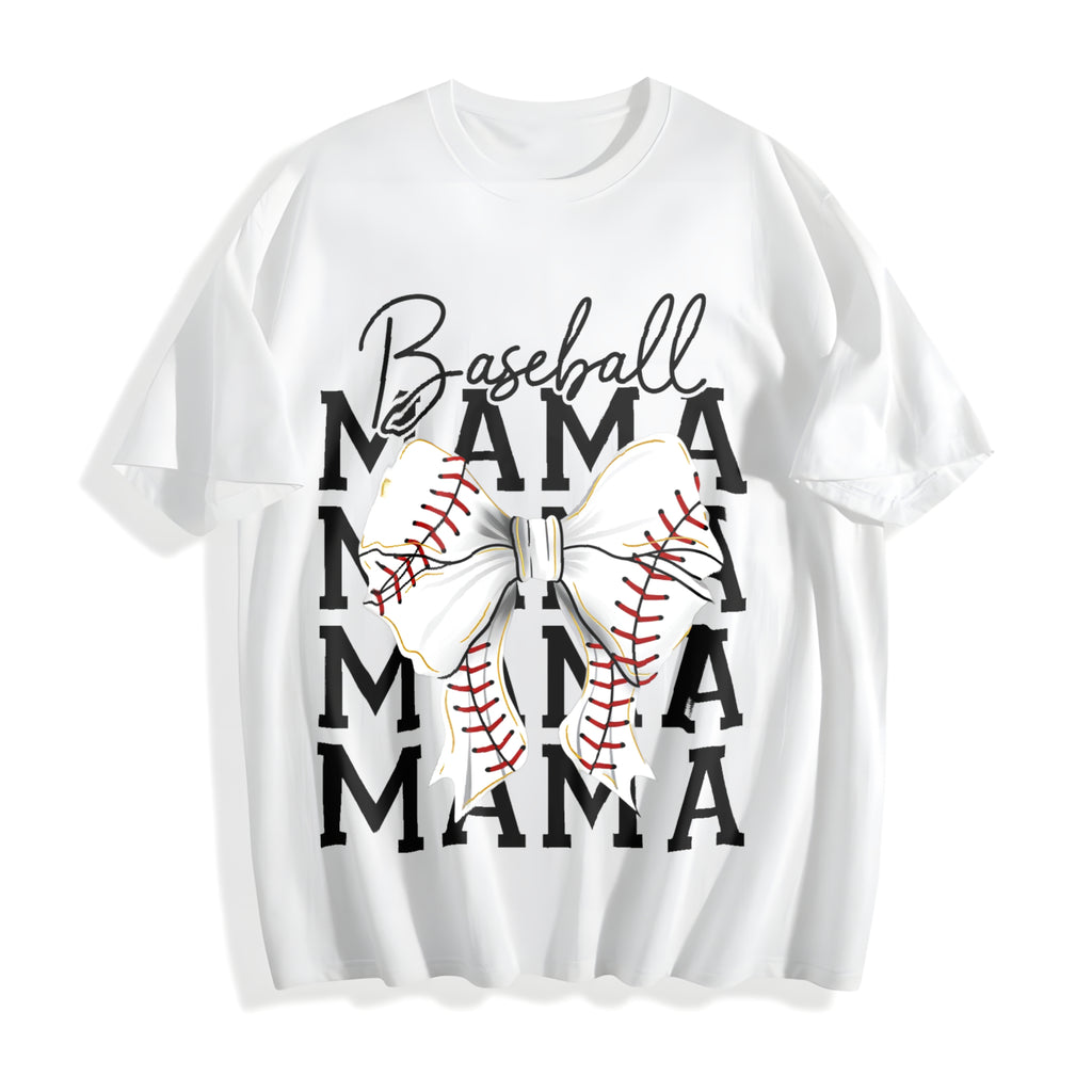 Baseball Mama Cotton T-Shirt - product view